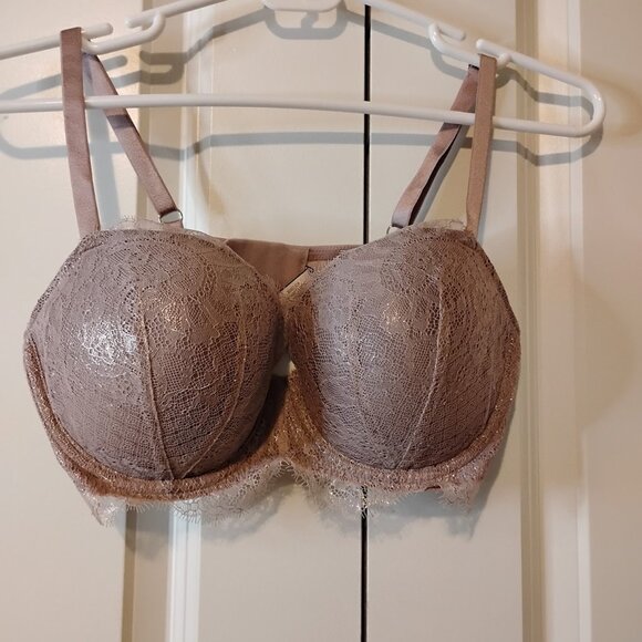 Victoria’s Secret Women's Dusty Lavender Lace Dream Angels Lined Demi Bra 34DD - Picture 1 of 5